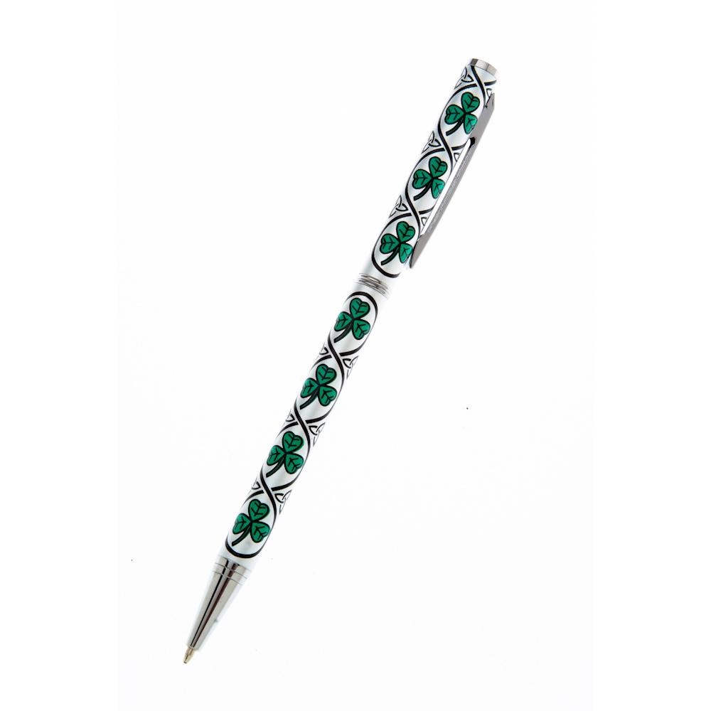 Shamrock and Trinity Knot Slim Ballpoint Pen